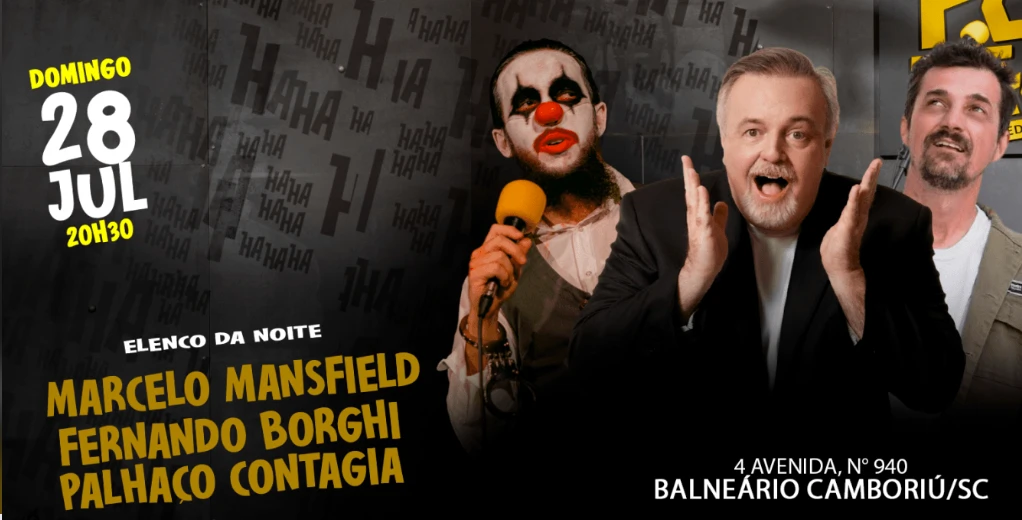 Marcelo Mansfield, Fernando Borghi & Palhaço no Porão Comedy Club BC - 28/07