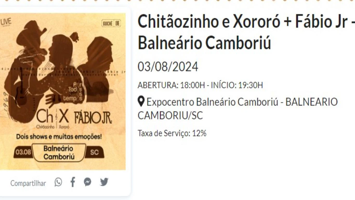 Chitãozinho e Xororó + Fábio Jr - Balneário Camboriú